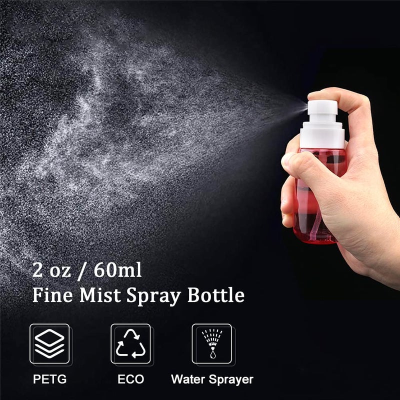 Cosywell Travel Size Spray Bottle TSA Approved 2oz 60ml 3 Pack Leak Proof Fine Mist Spray Bottles Empty Plastic Refillable Mist Sprayer for Perfume Essential Oils Toners Rose Water Cosmetics (3Pink) - Image 2